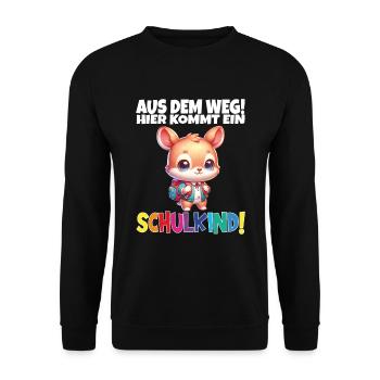 Inscription scolaire 2024 de l’école de la rentrée scolaire - Sweat-shirt Unisexe - noir - Devant - Alina (178cm) & Michal (187cm)