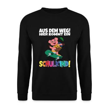 Inscription scolaire 2024 de l’école de la rentrée scolaire - Sweat-shirt Unisexe - noir - Devant - Alina (178cm) & Michal (187cm)