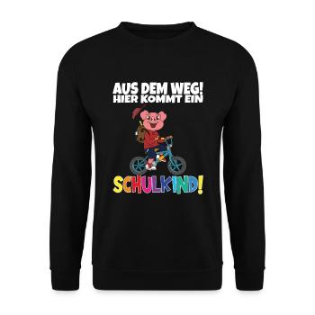 Inscription scolaire 2024 de l’école de la rentrée scolaire - Sweat-shirt Unisexe - noir - Devant - Alina (178cm) & Michal (187cm)
