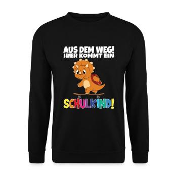 Inscription scolaire 2024 de l’école de la rentrée scolaire - Sweat-shirt Unisexe - noir - Devant - Alina (178cm) & Michal (187cm)