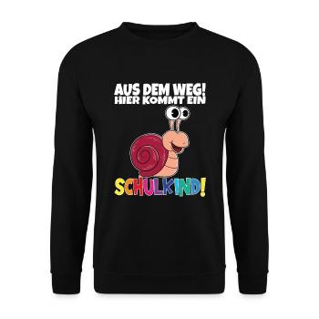 Inscription scolaire 2024 de l’école de la rentrée scolaire - Sweat-shirt Unisexe - noir - Devant - Alina (178cm) & Michal (187cm)