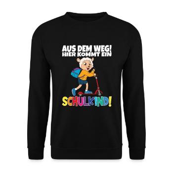 Inscription scolaire 2024 de l’école de la rentrée scolaire - Sweat-shirt Unisexe - noir - Devant - Alina (178cm) & Michal (187cm)