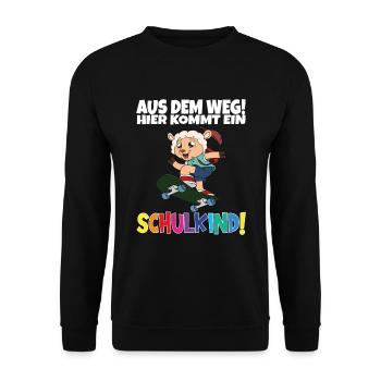 Inscription scolaire 2024 de l’école de la rentrée scolaire - Sweat-shirt Unisexe - noir - Devant - Alina (178cm) & Michal (187cm)