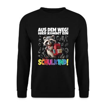 Inscription scolaire 2024 de l’école de la rentrée scolaire - Sweat-shirt Unisexe - noir - Devant - Alina (178cm) & Michal (187cm)