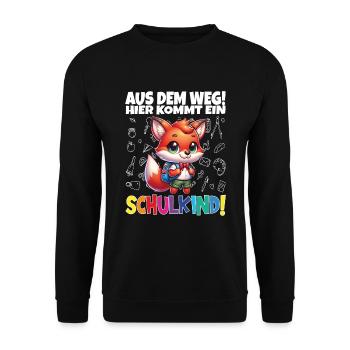 Inscription scolaire 2024 de l’école de la rentrée scolaire - Sweat-shirt Unisexe - noir - Devant - Alina (178cm) & Michal (187cm)