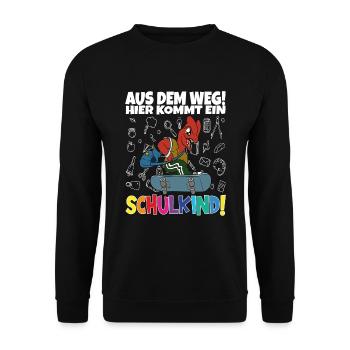 Inscription scolaire 2024 de l’école de la rentrée scolaire - Sweat-shirt Unisexe - noir - Devant - Alina (178cm) & Michal (187cm)