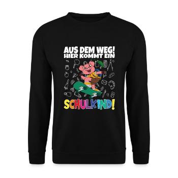 Inscription scolaire 2024 de l’école de la rentrée scolaire - Sweat-shirt Unisexe - noir - Devant - Alina (178cm) & Michal (187cm)