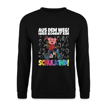 Inscription scolaire 2024 de l’école de la rentrée scolaire - Sweat-shirt Unisexe - noir - Devant - Alina (178cm) & Michal (187cm)