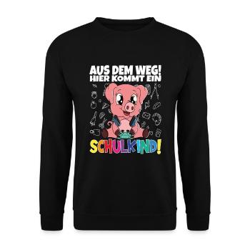 Inscription scolaire 2024 de l’école de la rentrée scolaire - Sweat-shirt Unisexe - noir - Devant - Alina (178cm) & Michal (187cm)