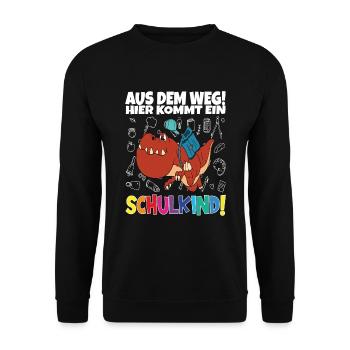 Inscription scolaire 2024 de l’école de la rentrée scolaire - Sweat-shirt Unisexe - noir - Devant - Alina (178cm) & Michal (187cm)