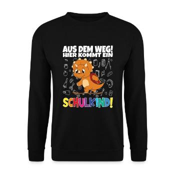 Inscription scolaire 2024 de l’école de la rentrée scolaire - Sweat-shirt Unisexe - noir - Devant - Alina (178cm) & Michal (187cm)