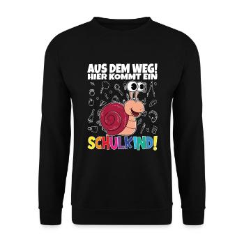 Inscription scolaire 2024 de l’école de la rentrée scolaire - Sweat-shirt Unisexe - noir - Devant - Alina (178cm) & Michal (187cm)