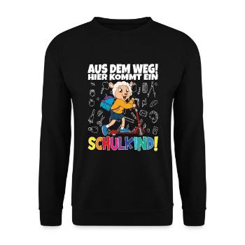 Inscription scolaire 2024 de l’école de la rentrée scolaire - Sweat-shirt Unisexe - noir - Devant - Alina (178cm) & Michal (187cm)