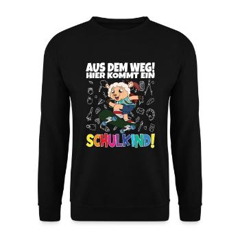 Inscription scolaire 2024 de l’école de la rentrée scolaire - Sweat-shirt Unisexe - noir - Devant - Alina (178cm) & Michal (187cm)
