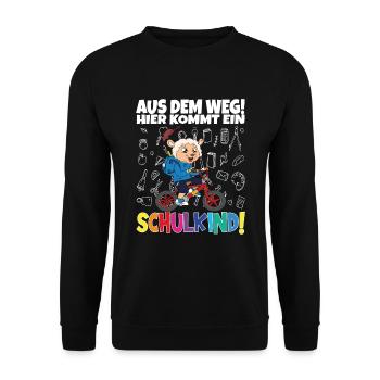 Inscription scolaire 2024 de l’école de la rentrée scolaire - Sweat-shirt Unisexe - noir - Devant - Alina (178cm) & Michal (187cm)