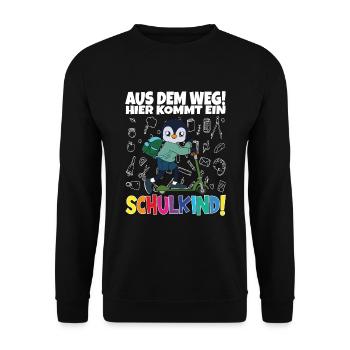 Inscription scolaire 2024 de l’école de la rentrée scolaire - Sweat-shirt Unisexe - noir - Devant - Alina (178cm) & Michal (187cm)
