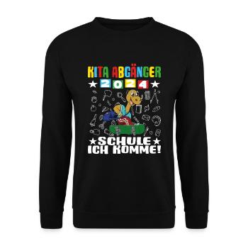 Daycare Leavers 2024 School Enrollment 2024 - Unisex Sweatshirt - black - Front - Alina (178cm) & Michal (187cm)