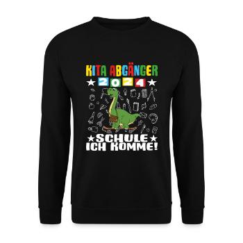 Daycare Leavers 2024 School Enrollment 2024 - Unisex Sweatshirt - black - Front - Alina (178cm) & Michal (187cm)