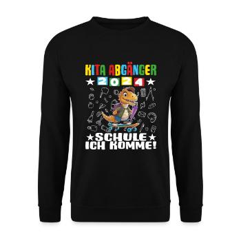 Daycare Leavers 2024 School Enrollment 2024 - Unisex Sweatshirt - black - Front - Alina (178cm) & Michal (187cm)