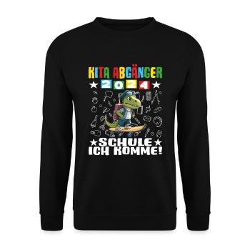 Daycare Leavers 2024 School Enrollment 2024 - Unisex Sweatshirt - black - Front - Alina (178cm) & Michal (187cm)