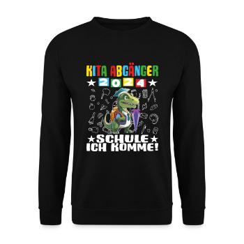 Daycare Leavers 2024 School Enrollment 2024 - Unisex Sweatshirt - black - Front - Alina (178cm) & Michal (187cm)