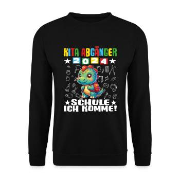 Daycare Leavers 2024 School Enrollment 2024 - Unisex Sweatshirt - black - Front - Alina (178cm) & Michal (187cm)