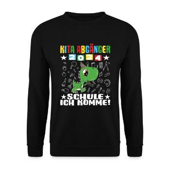 Sortants de la garderie 2024 Inscription à l’école 2024 - Sweat-shirt Unisexe - noir - Devant - Alina (178cm) & Michal (187cm)