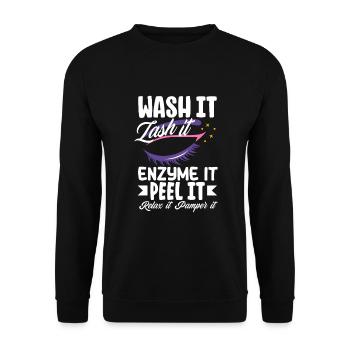 Hautpflege Kosmetikerin Kosmetik - Unisex Pullover - Schwarz - Vorne - Alina (178cm) & Michal (187cm)