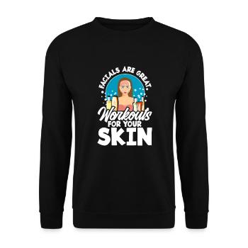 Hautpflege Kosmetikerin Kosmetik - Unisex Pullover - Schwarz - Vorne - Alina (178cm) & Michal (187cm)