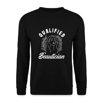 Hautpflege Kosmetikerin Kosmetik - Unisex Pullover - Schwarz - Vorne - Alina (178cm) & Michal (187cm)