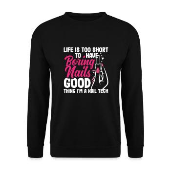 Hautpflege Kosmetikerin Kosmetik - Unisex Pullover - Schwarz - Vorne - Alina (178cm) & Michal (187cm)