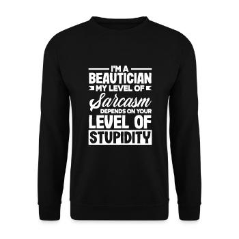 Hautpflege Kosmetikerin Kosmetik - Unisex Pullover - Schwarz - Vorne - Alina (178cm) & Michal (187cm)