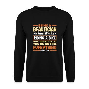 Hautpflege Kosmetikerin Kosmetik - Unisex Pullover - Schwarz - Vorne - Alina (178cm) & Michal (187cm)