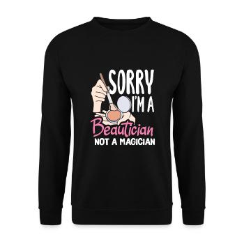 Hautpflege Kosmetikerin Kosmetik - Unisex Pullover - Schwarz - Vorne - Alina (178cm) & Michal (187cm)