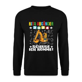 Daycare Leavers 2024 School Enrollment 2024 - Unisex Sweatshirt - black - Front - Alina (178cm) & Michal (187cm)
