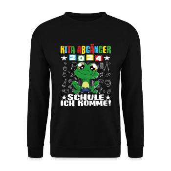 Daycare Leavers 2024 School Enrollment 2024 - Unisex Sweatshirt - black - Front - Alina (178cm) & Michal (187cm)