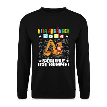 Daycare Leavers 2024 School Enrollment 2024 - Unisex Sweatshirt - black - Front - Alina (178cm) & Michal (187cm)