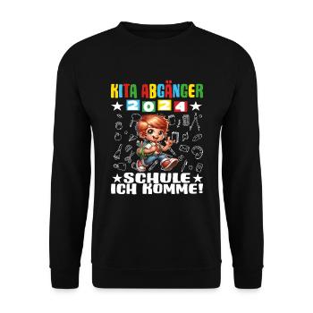 Daycare Leavers 2024 School Enrollment 2024 - Unisex Sweatshirt - black - Front - Alina (178cm) & Michal (187cm)