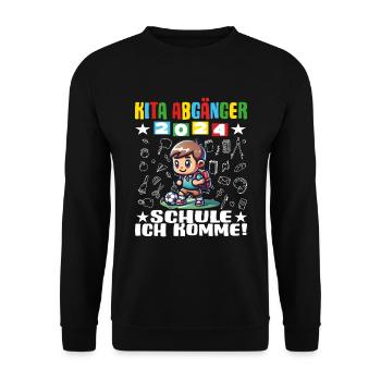 Daycare Leavers 2024 School Enrollment 2024 - Unisex Sweatshirt - black - Front - Alina (178cm) & Michal (187cm)