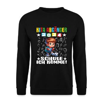Daycare Leavers 2024 School Enrollment 2024 - Unisex Sweatshirt - black - Front - Alina (178cm) & Michal (187cm)