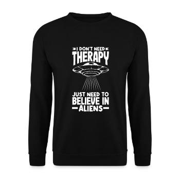 Drôle de cadeau extraterrestre extraterrestre - Sweat-shirt Unisexe - noir - Devant - Alina (178cm) & Michal (187cm)