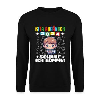 Daycare Leavers 2024 School Enrollment 2024 - Unisex Sweatshirt - black - Front - Alina (178cm) & Michal (187cm)