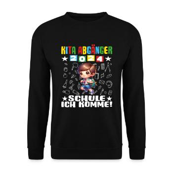 Daycare Leavers 2024 School Enrollment 2024 - Unisex Sweatshirt - black - Front - Alina (178cm) & Michal (187cm)