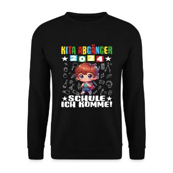 Daycare Leavers 2024 School Enrollment 2024 - Unisex Sweatshirt - black - Front - Alina (178cm) & Michal (187cm)