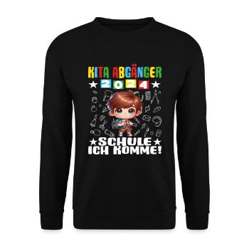 Daycare Leavers 2024 School Enrollment 2024 - Unisex Sweatshirt - black - Front - Alina (178cm) & Michal (187cm)
