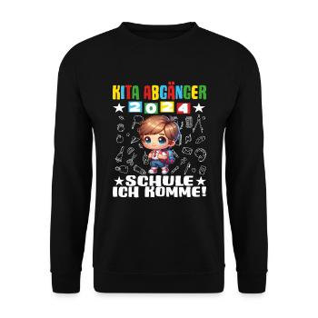 Daycare Leavers 2024 School Enrollment 2024 - Unisex Sweatshirt - black - Front - Alina (178cm) & Michal (187cm)