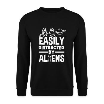 Drôle de cadeau extraterrestre extraterrestre - Sweat-shirt Unisexe - noir - Devant - Alina (178cm) & Michal (187cm)