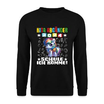 Daycare Leavers 2024 School Enrollment 2024 - Unisex Sweatshirt - black - Front - Alina (178cm) & Michal (187cm)