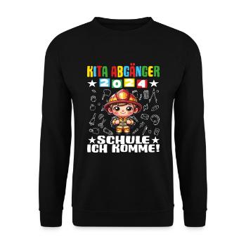 Daycare Leavers 2024 School Enrollment 2024 - Unisex Sweatshirt - black - Front - Alina (178cm) & Michal (187cm)