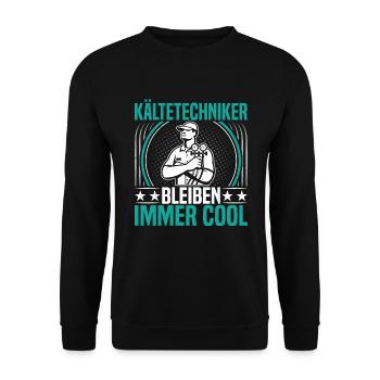 Ajusteur de systèmes frigorifiques, frigoriste, artisan pour - Sweat-shirt Unisexe - noir - Devant - Alina (178cm) & Michal (187cm)